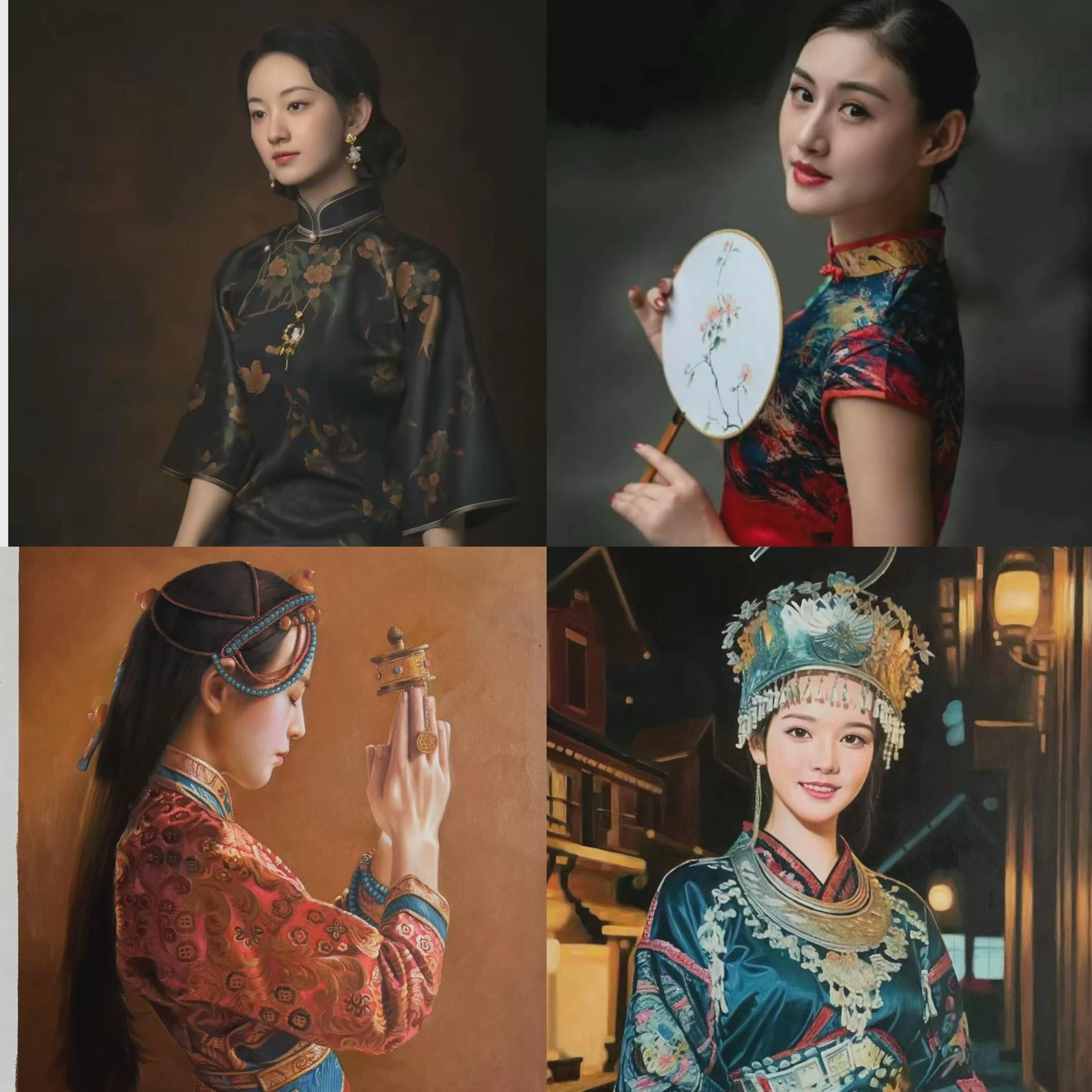 纯手绘油画来图定制照片人物人像肖像风景大芬村丙烯装饰画代画图片
