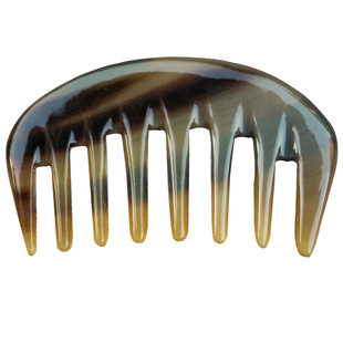 天然牛角梳子粗宽齿经络按摩养头皮护理清洁洗漱头梳防静电长10CM