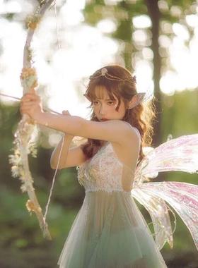 神明少女日式 创意写真精灵主题拍照摄影道具 网红弓箭古代丘比特