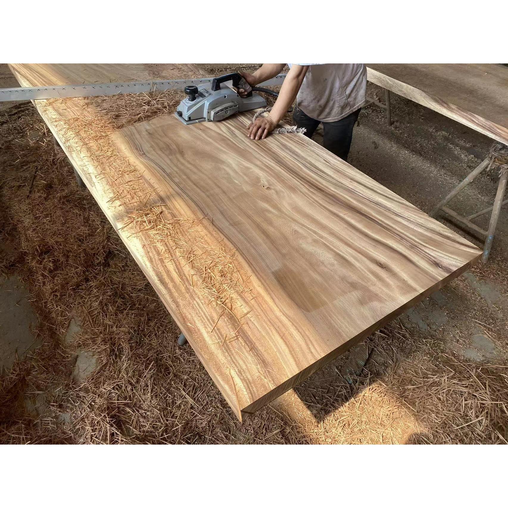 胡桃木实木大板办公桌简约原木茶桌家用长餐桌工作台面书桌会议桌