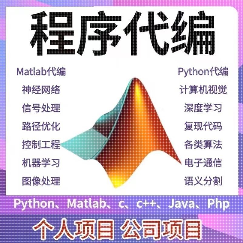 matlab代编程序python代码深度机器学习图像信号处理算法通信仿真