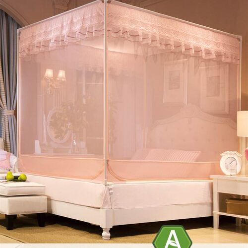 蚊帐家用三开门床免安装防尘防摔婴儿夏季卧室新款X防蚊加厚纹账