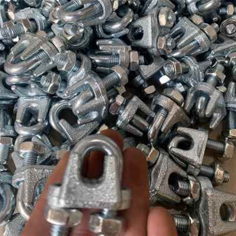 新款新品钢丝绳卡头夹头U型猫爪固定接头锁重型锁扣卡子镀锌玛钢