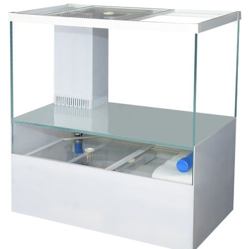 定制金晶超白玻璃底滤一体缸大型鱼缸家用办公室水族箱客厅家用