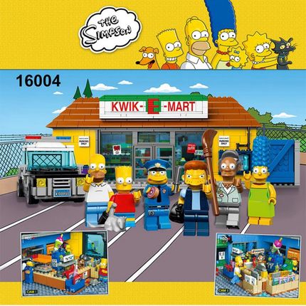 辛普森一家超市71016儿童益智拼装中国积木房子玩具大型礼物16004