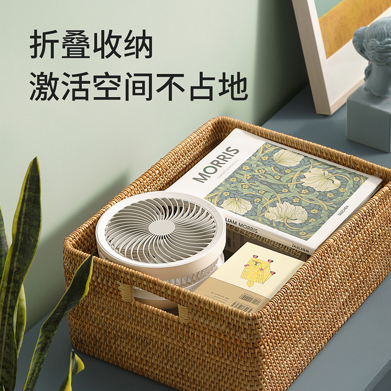 户外露营风扇可充电无线便携电风扇遥控露营灯大风力降温超长续航