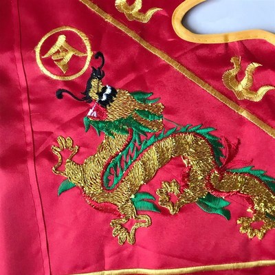 五色龙旗三角旗双面刺绣仿古旗法物五令旗小号五色令旗工厂