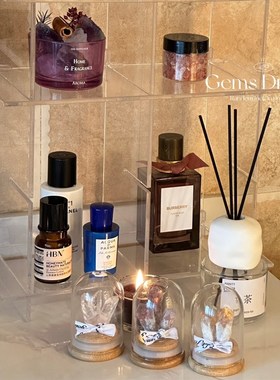 迷你小摆件 玻璃罩天然紫水晶摆件财运黄水晶柱原石晶簇消磁白水