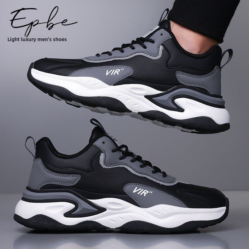 夏季透气性隐形内高增高男鞋10cm皮革防水跑步运动鞋男士厚底减震