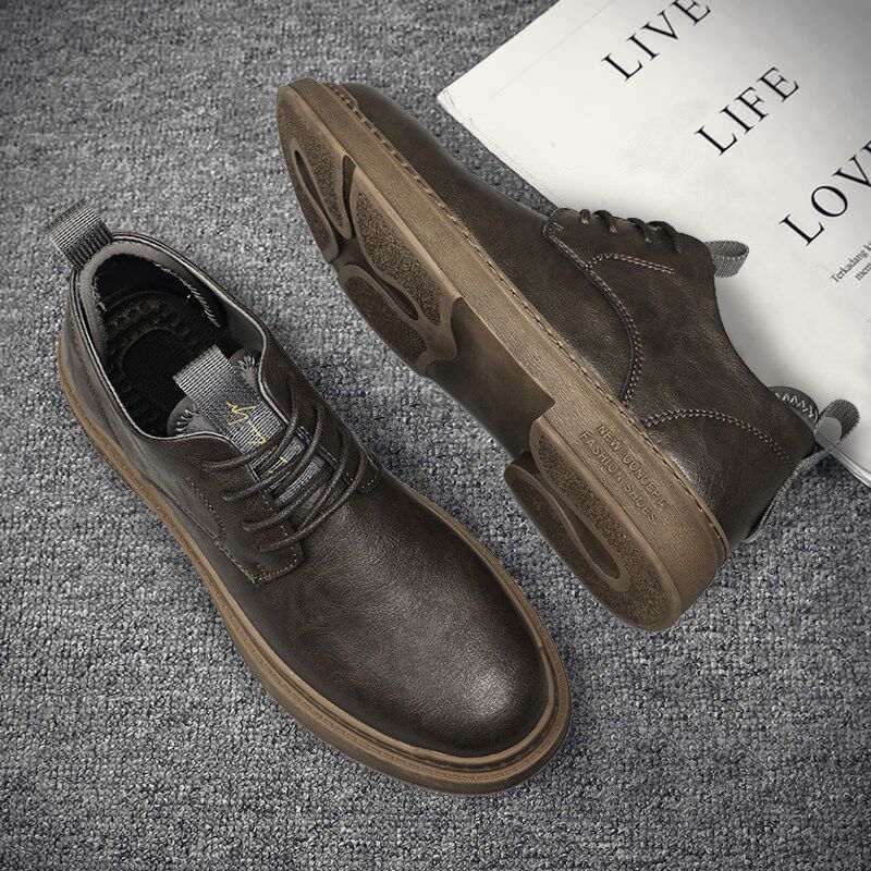 马丁靴男低帮秋季2024新款春秋男鞋软底男士马丁鞋子工装皮鞋男款