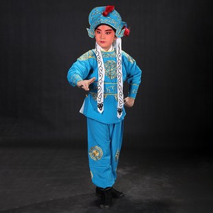 儿童男兵衣 京剧戏曲古q装六一舞蹈演出民族服装武生小兵龙套戏装