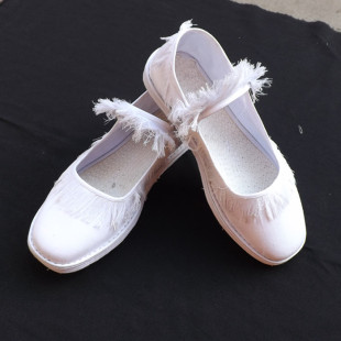 【现做】订做毛s边一带方口白布鞋孝鞋