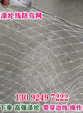 涤纶线防鸟网葡萄大棚果树樱桃梨树果园防乌用鱼塘牛蛙轮胎线天网