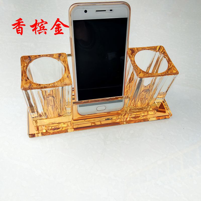 水晶无线话筒台式架桌面ktv家用麦架麦克风支架咪唑玻璃座包邮