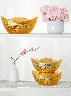 金元宝摆件存钱罐陶瓷招财进宝电视柜客厅桌面办公室酒柜家居饰品