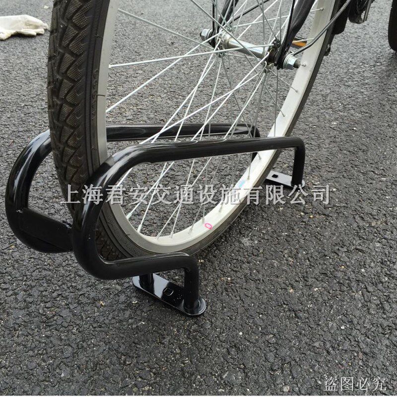 单卡位镀锌喷塑单独车位停车架自行车停车架高低式自行车停放架