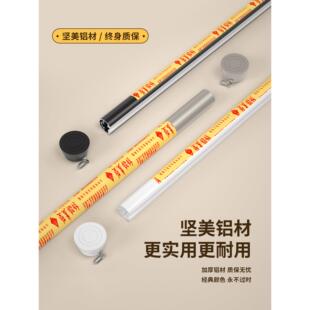罗马杆式窗帘轨道坚美静音下滑窗帘杆钩式滑轨一整套铝合金导轨