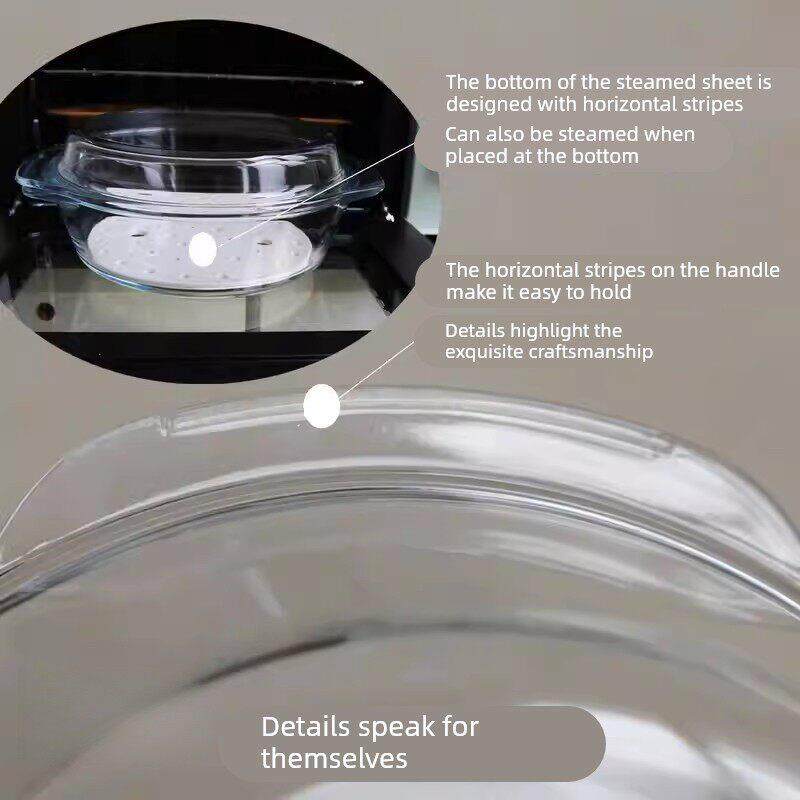 玻璃微波炉蒸笼蒸锅煮饭蒸米饭容器碗器皿专用饭盒加热煲饭煲蒸盒