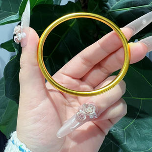 金包银手镯2025新款古法实心传承素圈镯子999足银足金纯金手镯女