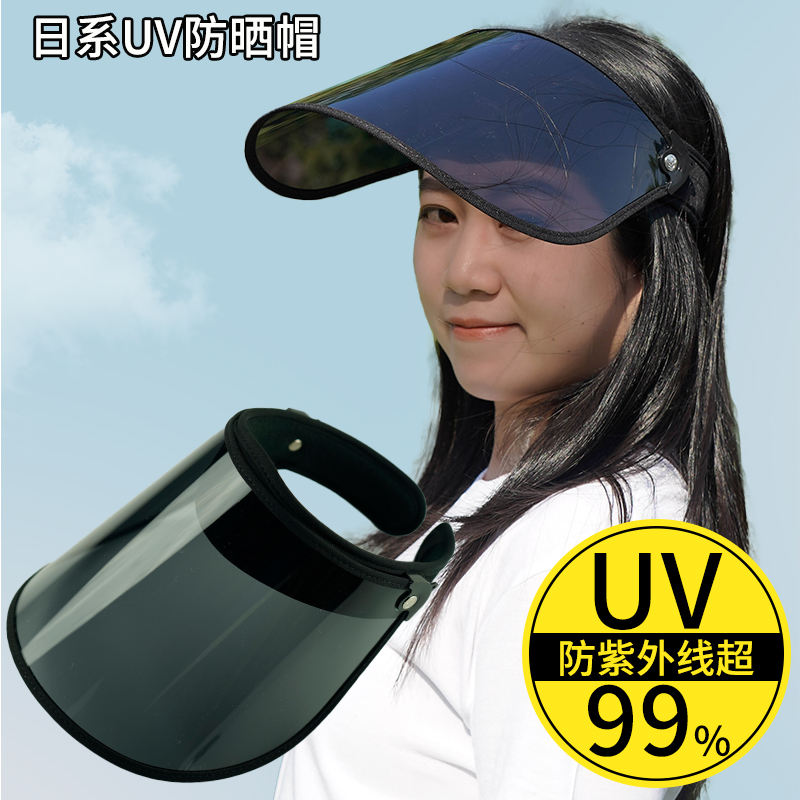 日本夏季抗UV防晒太阳帽户外骑车防紫外线防风沙大檐遮阳帽空顶帽