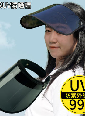 日本夏季抗UV防晒太阳帽户外骑车防紫外线防风沙大檐遮阳帽空顶帽