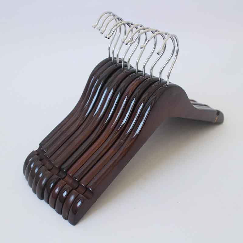 实木服装店衣架无痕衣撑儿童衣挂衣柜家用小孩架子女装木质裤架