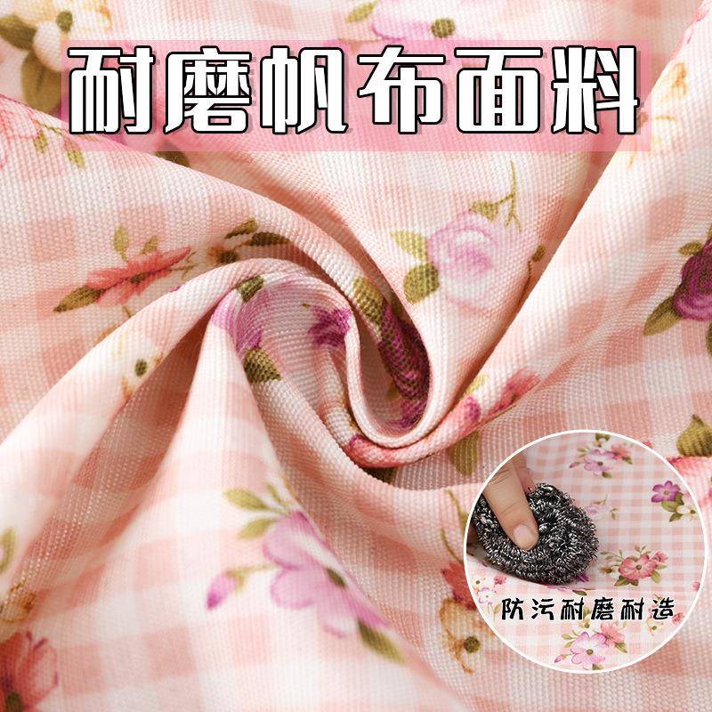 韩版洋袖气帆布罩衣女款2023长防污耐脏围裙厨新房家用做饭工MAN-