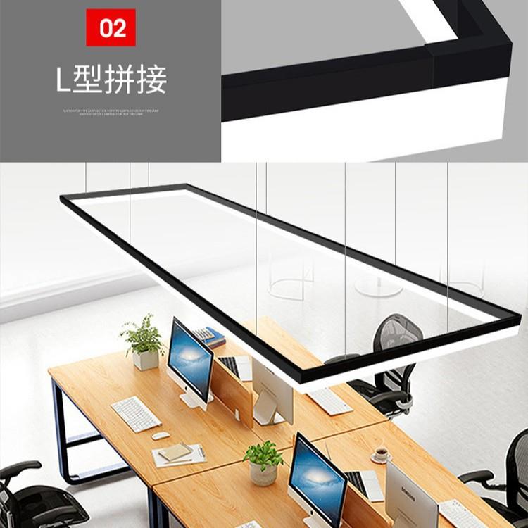 办公灯亚克力一字长条办公室酒店吧台工作室办公餐厅LED吊灯