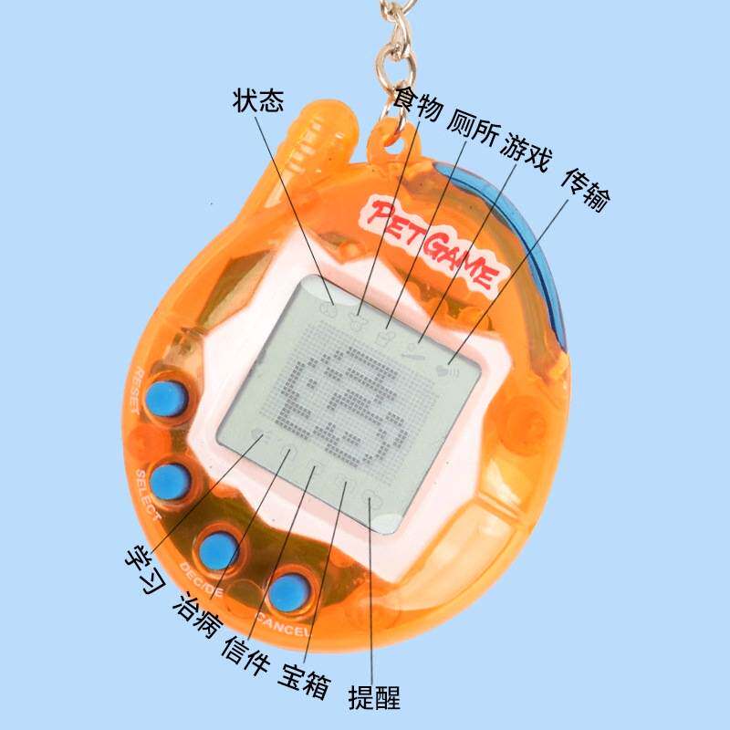 跨境儿童益智迷你虚拟养宠物机掌上游戏机电子玩具 六一礼品