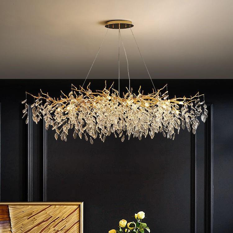 新款轻奢客厅k9水晶灯豪华法式餐厅书房卧室加厚铝材枝形吊灯