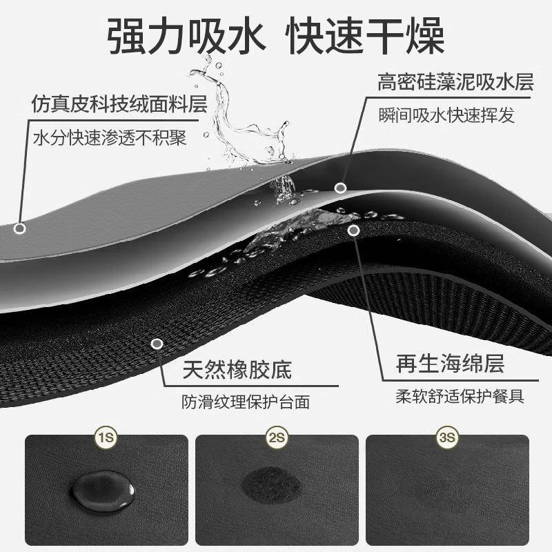 滚筒洗衣机防尘罩套硅藻泥双开门冰箱盖布吸水防晒免洗垫子床头柜