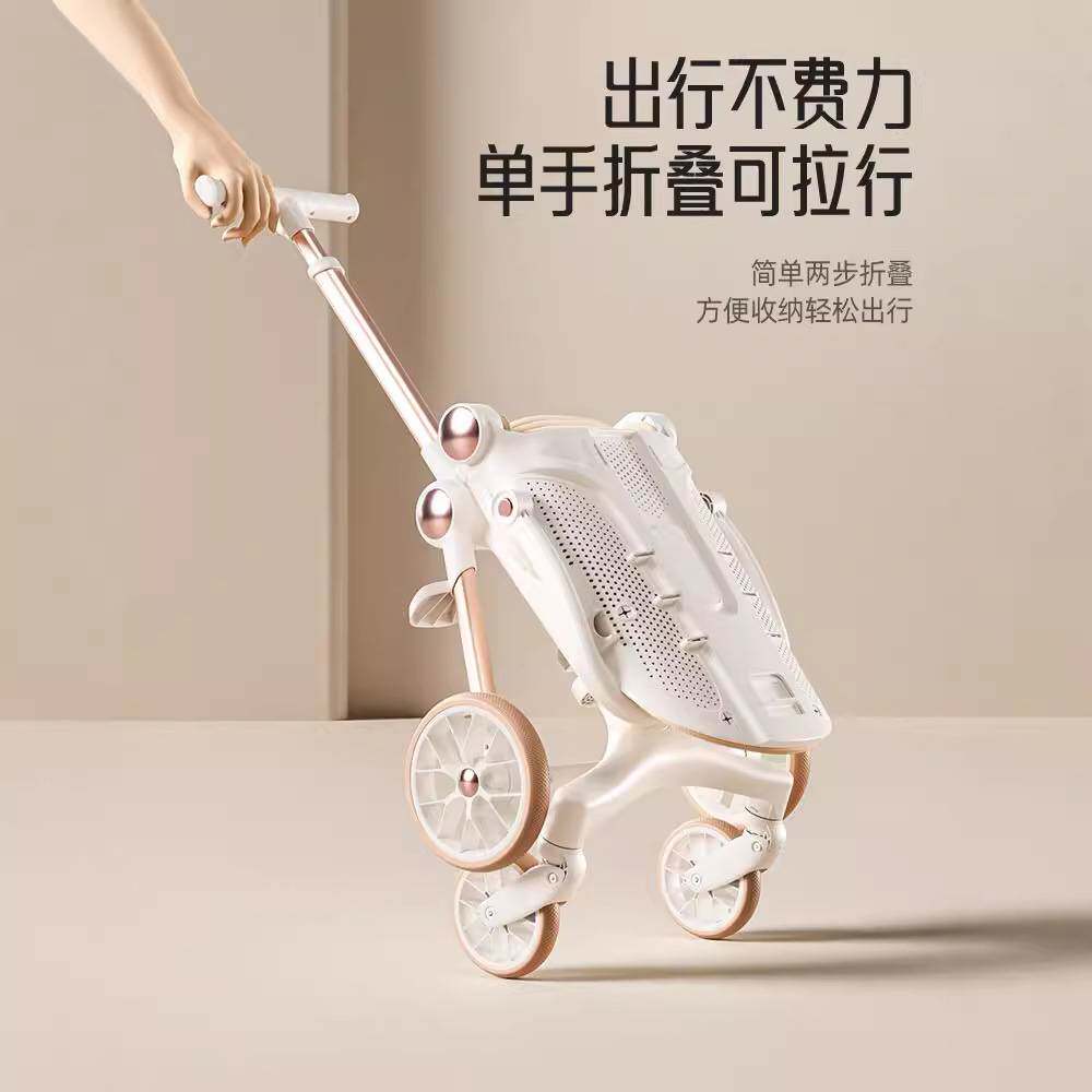 溜娃神器可坐躺超轻便宝宝手推车高景观双向一键折叠婴儿遛娃推车