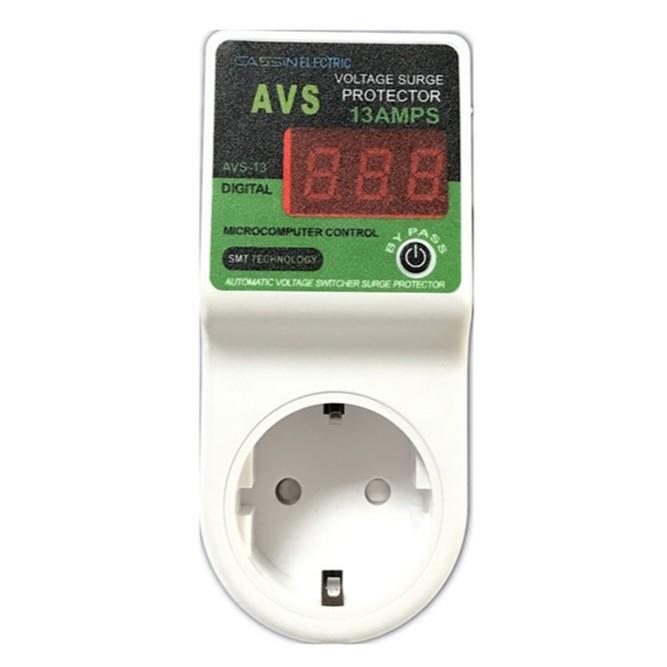 欧插电源保护器数显AVS-13A电视机冰箱空调电压保护器家用保护器