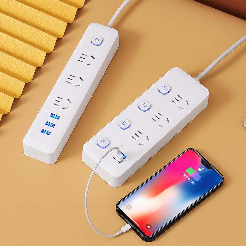 多功能插座面板多孔带线家用宿舍公司排插插排接线板插线板转换器