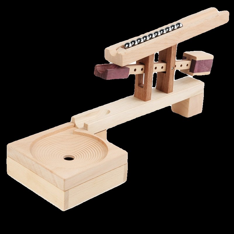 实木轨道积木滚珠玩具连续发球器男女孩拼搭益智3-6岁幼儿园礼物