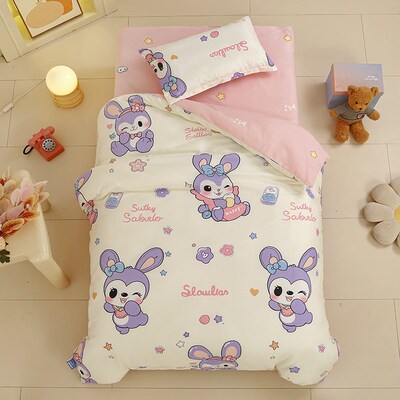 幼儿园被子三件套含芯六件套儿童入园午睡被褥被垫可拆洗