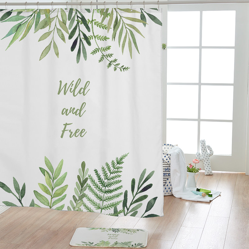 磁性浴帘套装浴室干湿分离隔断帘卫生间洗澡防水布免打孔直杆挂帘,家庭/个人清洁工具,浴帘,淘宝优惠券,粉丝福利购,淘宝优惠卷