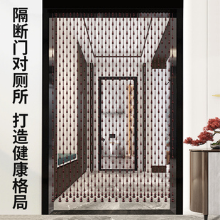 门对门桃木葫芦珠帘门帘隔断帘家用客厅卧室卫生间水晶帘子免打孔