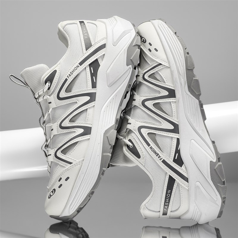 老爹鞋男鞋2025新款夏季网面透气户外登山防滑徒步运动鞋旅游跑步