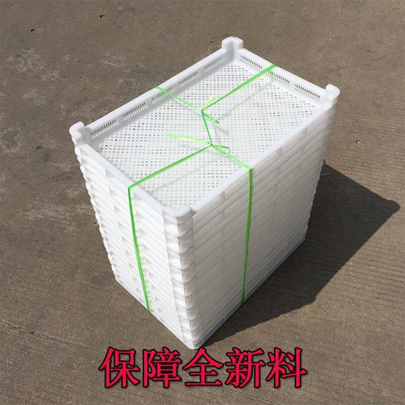 塑料晒盘长方形网筐熟胶烘干盘浅筐托盘晒干货干货浅筛单冻器神
