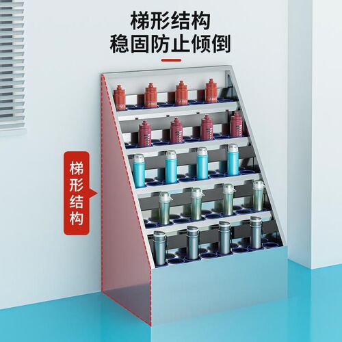 不锈钢水杯架车间员工水杯架存放架公司茶杯收纳放置架工厂水杯柜