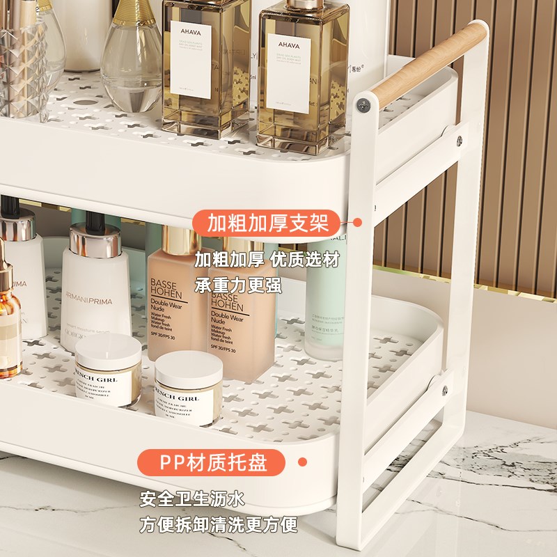 杯子收纳置物架双层茶杯架茶具收纳架杯子家用桌面放水杯沥水托盘