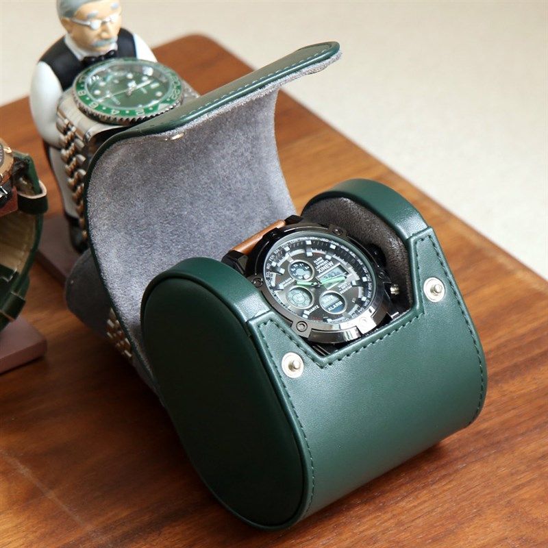 新款手表盒子单个便携表盒单只腕表男女士出差旅行高档PU皮收纳盒