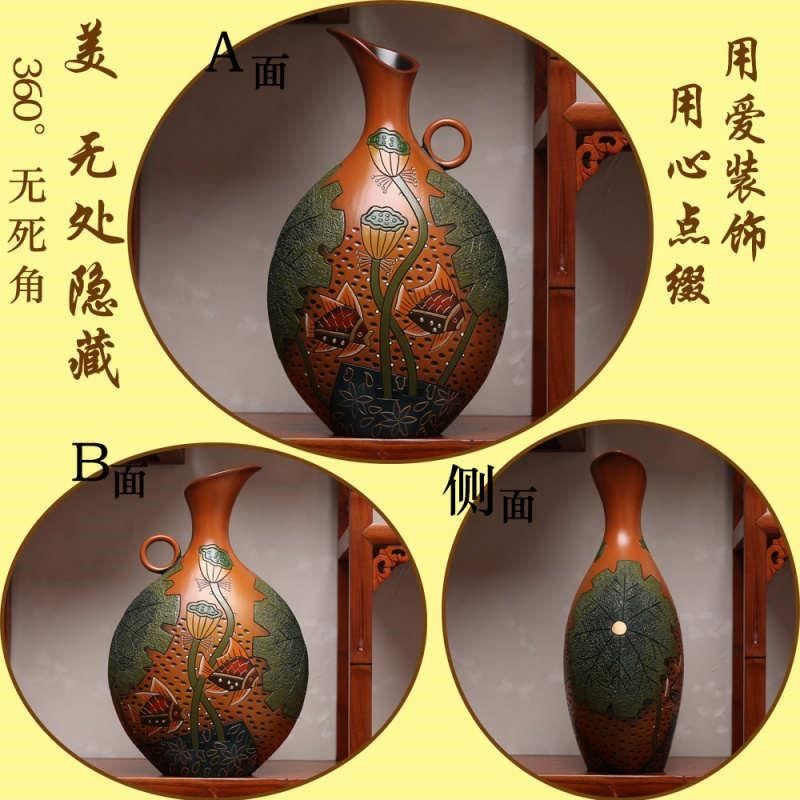 鱼客厅酒柜摆件隔断玄关装饰品对小陶瓷入户中式博古架工艺进门