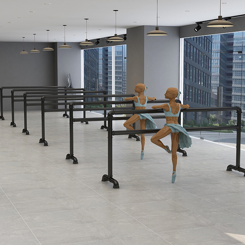 舞蹈把杆家用移动式专业跳舞机构儿童练功教室房免打孔压腿杆双层