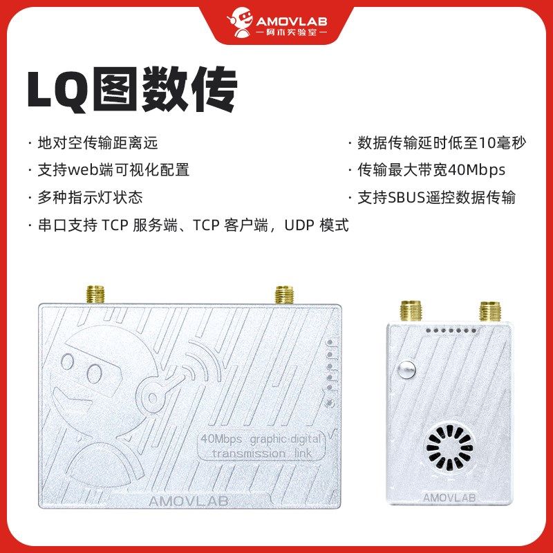 2.4G图传数传模块LQ无人机星型MesEh组网3公里SBUS遥控网口低延迟