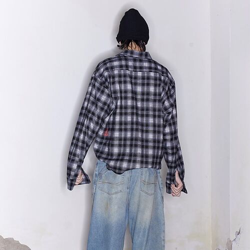 FSG 黑白格纹短款衬衫