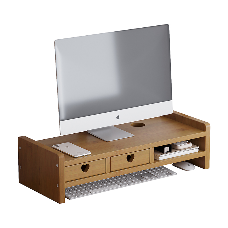 办公室工位桌面小型置物架电脑屏幕抬高增高架子宿舍多层收纳书架