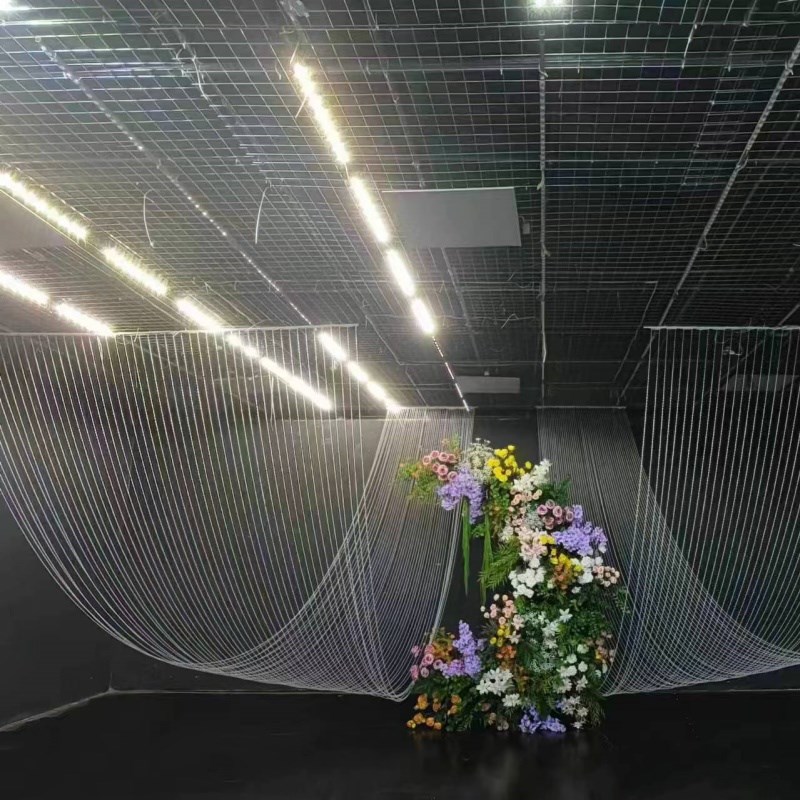 婚庆道具亚克力珠帘波浪挂件水波帘韩式婚礼堂背景行云流水吊顶