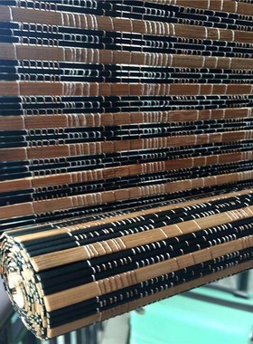 竹帘子窗帘卷门帘中39590日帘隔断升降挂帘遮光遮阳式客阳厅台